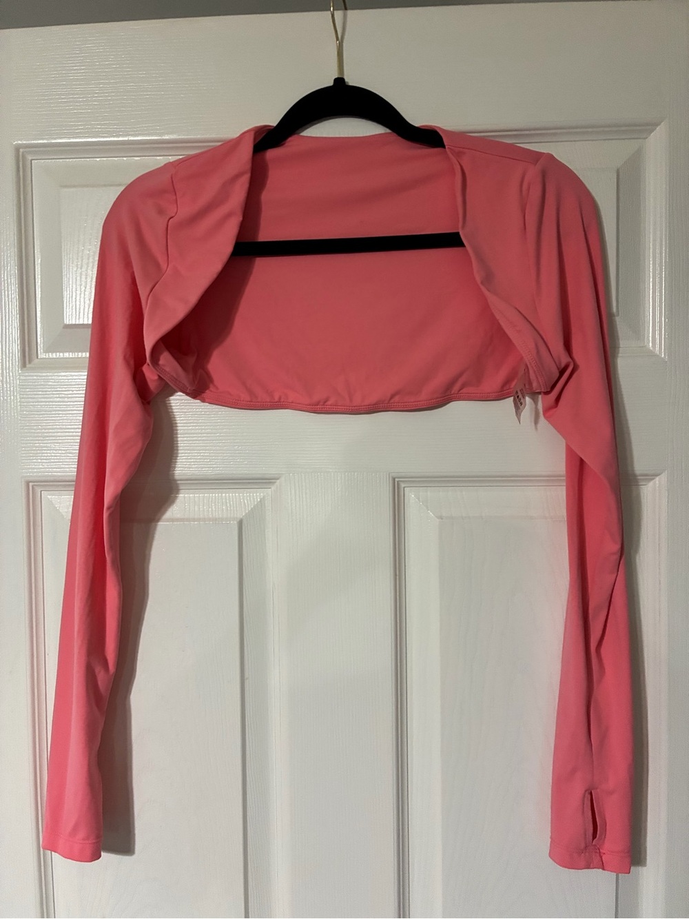 BuffBunny Coral Pink Long Sleeve Crop Bolero